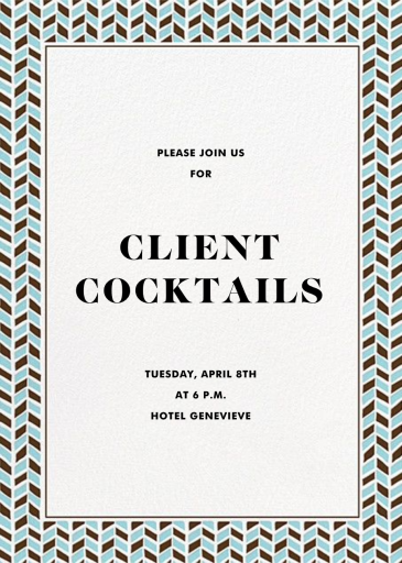 Hand Drawn Chevrons - Cocktail Party Invitation by Paperless Post