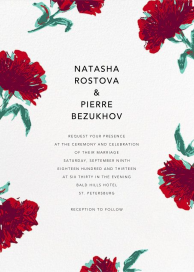 Pop Carnation - Wedding Invitation by Oscar de la Renta