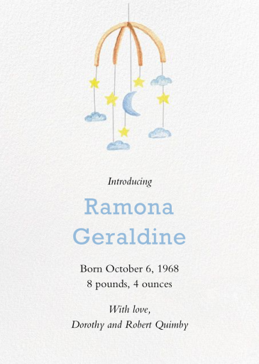 Mobile - Greeting Card by Paper Source