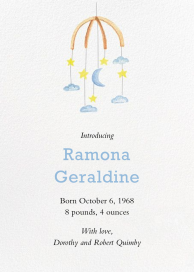 Mobile - Birth Announcement by Paper Source