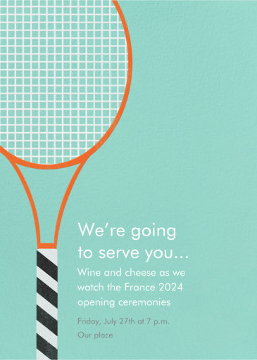 Tennis Racquet - Invitation by Paperless Post