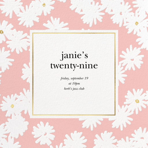 Embossed Daisies - Birthday Invitation by kate spade new york