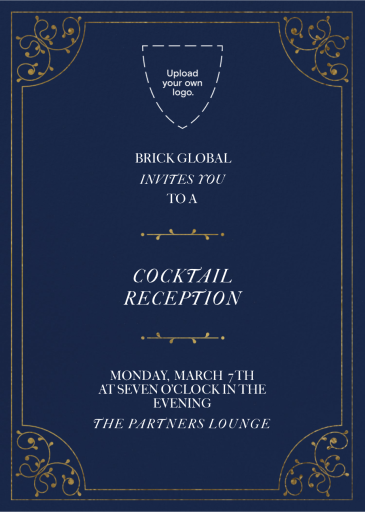 Corner Vine Decal (Customizable Template) - Corporate Reception Invitation by Paperless Post