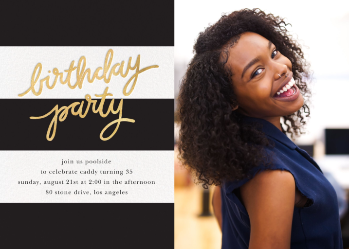 Cabana Birthday (Photo) - Birthday Invitation by Sugar Paper