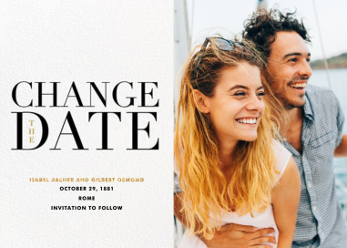 One Fine Date - Change the Date Card by Paperless Post