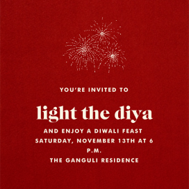 Crimson - Diwali Invitation by Paperless Post