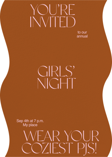 Wavy Edges - Get-Together Invitation by Both