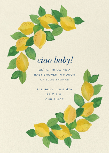 Amalfi Lemons - Baby Shower Invitation by Paperless Post