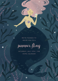 Mermaid Hideaway - Pool Party Invitation by Paperless Post