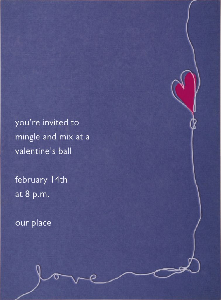 Heartstrings Valentine's Day Invitation Send online instantly