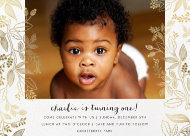Queen Anne Photo (Horizontal) - First Birthday Invitation by Rifle Paper Co.