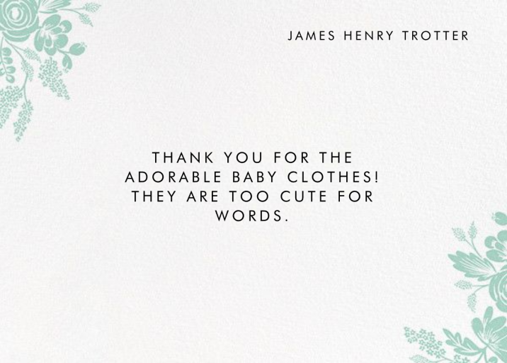 Heather and Lace (Photo Stationery) - Stationery by Rifle Paper Co. - Back