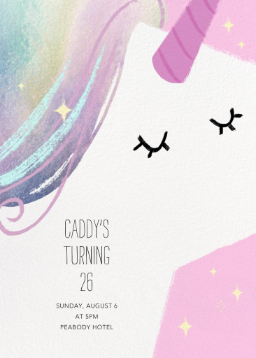 Unicorn Hair - Birthday Invitation by Paperless Post