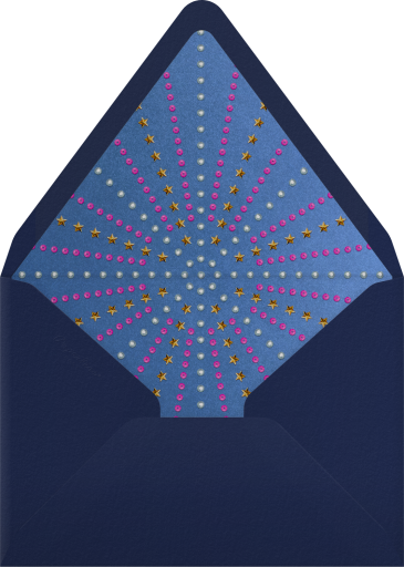 Colorful Rhinestone Party Invitation Envelope