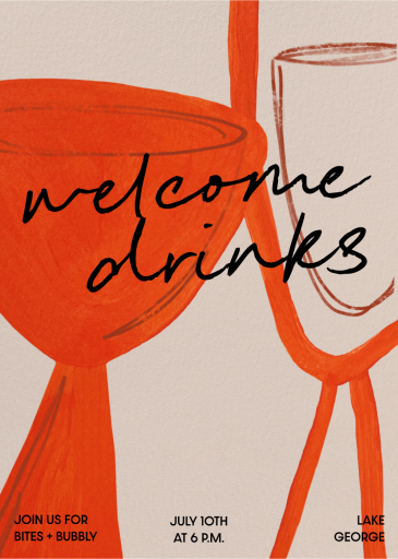 Abstract Wine - Welcome Party Invitation by Moglea
