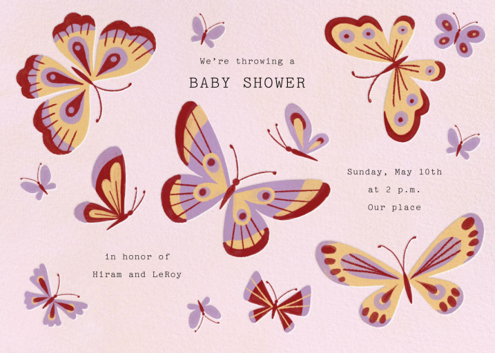 Flutter By - Baby Shower Invitation by Paperless Post