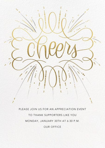 Curlicue Cheers - Appreciation Event Invitation by Paperless Post