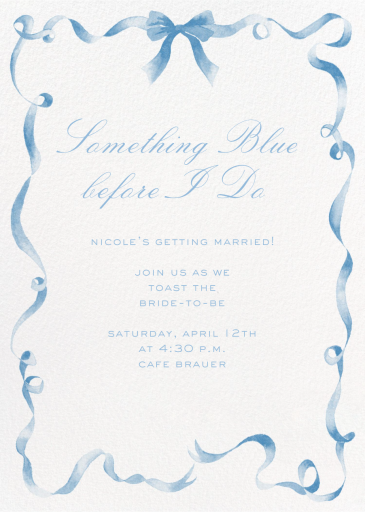 Festive Ribbon - Bridal Shower Invitation by Clementina Sketchbook