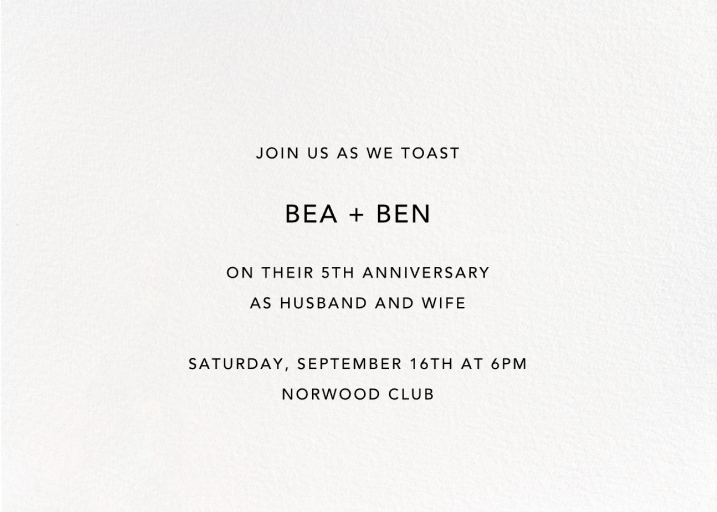 With Hugs and Kisses (Double-Sided) - Anniversary Invitation by Linda and Harriett - Back