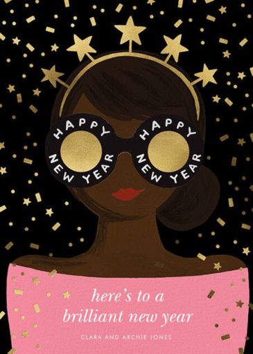 New Year Girl - New Year's Card by Rifle Paper Co.