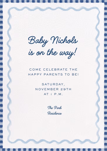 Stripes and Waves - Baby Shower Invitation by Martha Stewart