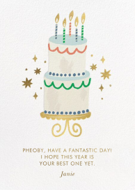 Twinkling Cake - Birthday Card by Paperless Post