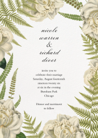 Fern Bouquet (Invitation) - Wedding Invitation by John Derian