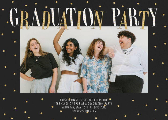 Glittering Grad (Photo) - Invitation by Paperless Post