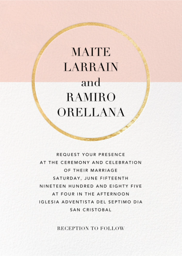 Metallic Circle - Wedding Invitation by Paperless Post