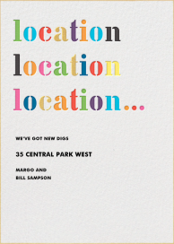 Location Location Location... - Moving Announcement by kate spade new york