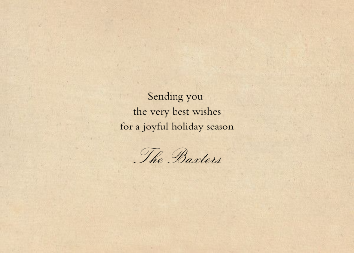 Branches de Houx (Greeting) by John Derian - Back