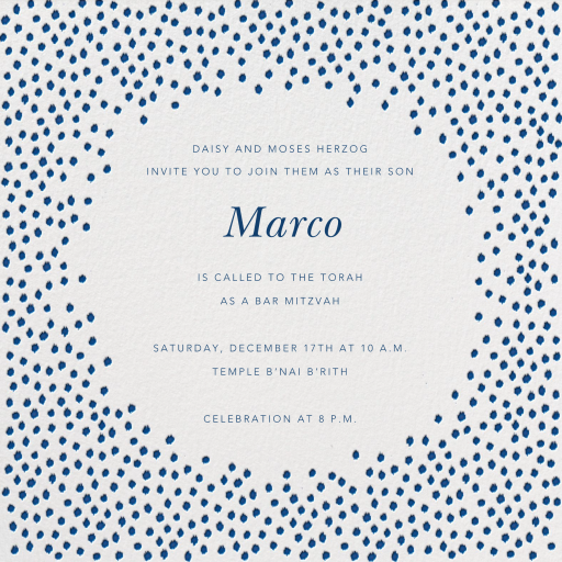 Ikat Dot Home - Bar & Bat Mitzvah Invitation by Oscar de la Renta