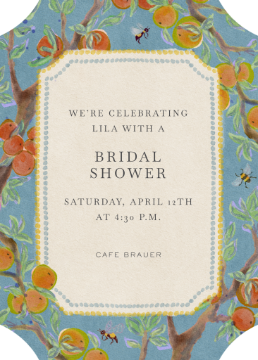 Citrus Branchlets - Bridal Shower Invitation by Fin Fellowes