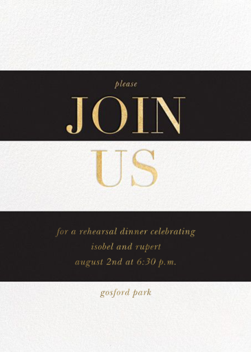 Bold Welcome - Rehearsal Dinner Invitation by Sugar Paper