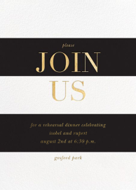Black & White Stripe Invitation