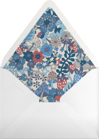 Retro Floral Pattern Invitation Envelope