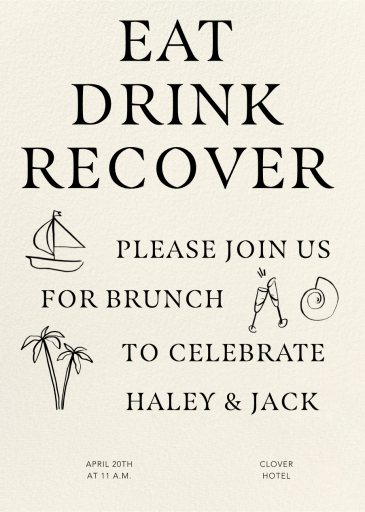 Emblems - Wedding Brunch Invitation by Paperless Post