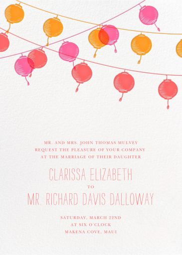 Golden String Lanterns - Bridal Shower Invitation by Paperless Post