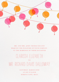 Golden String Lanterns - Wedding Invitation by Paperless Post