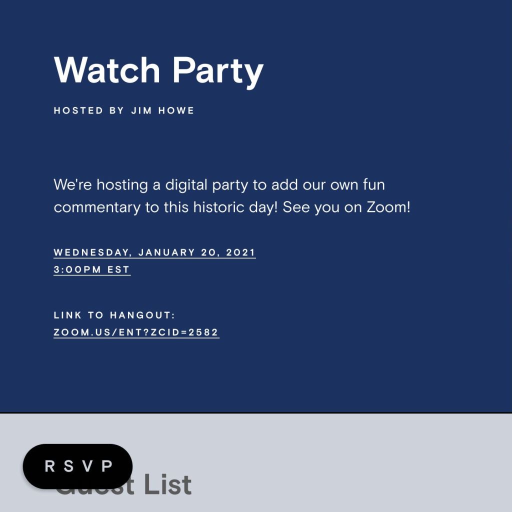 Virtual Inauguration Party | Send online instantly | Free tracking