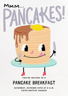 Hot Cakes - Hello!Lucky - Pancake Breakfast Invitations
