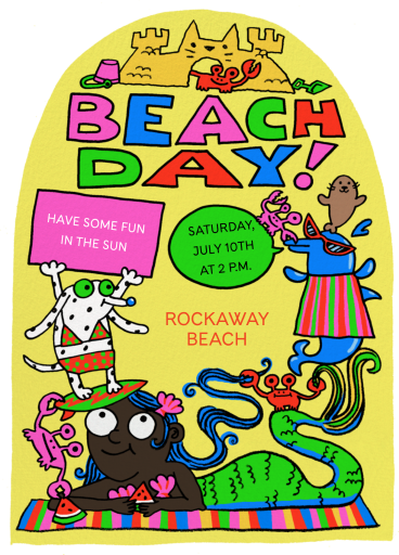 Beach Day Mayhem - Beach Party Invitation by Gentle Thrills