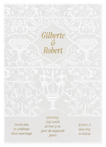 Lace Union - Invitation by The V&A