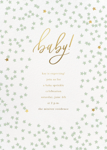 Mixed Stars - Baby Shower Invitation by Sugar Paper