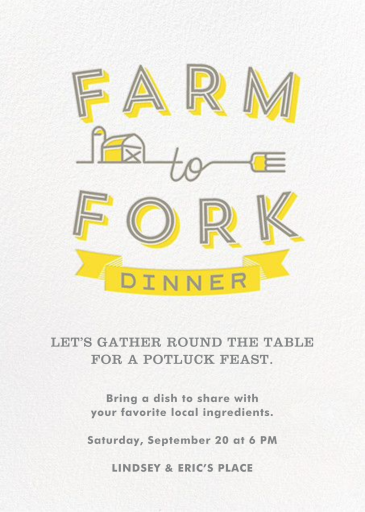 Farm to Fork Dinner - Party Invitation by Crate & Barrel