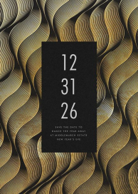Art Deco Gold Waves Invitation