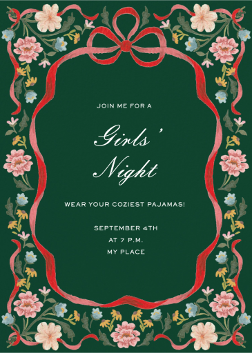 Cottagecore Border (Casey Snipes) - Girls' Night Invitation by Dogwood Hill