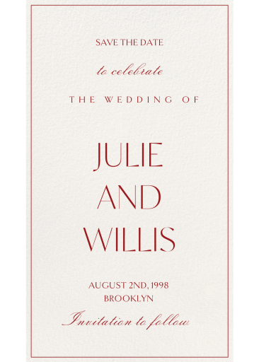Wedding Eve - Save the Date by Paperless Post
