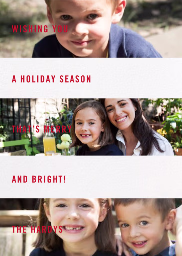 Three Photo Bands - Christmas Card by Paperless Post