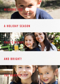 Three Photo Bands - Christmas Card by Paperless Post